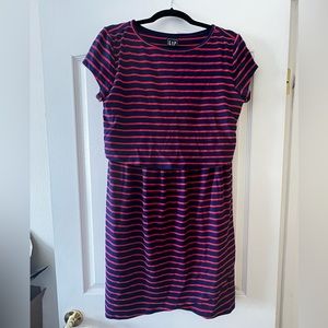 GAP striped maternity & nursing dress